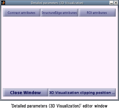 'Detaled parameters (3D Visualization)' editor window
