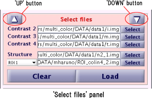 'Select files' panel